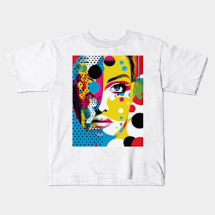 Modern woman in pop-art style Kids T-Shirt